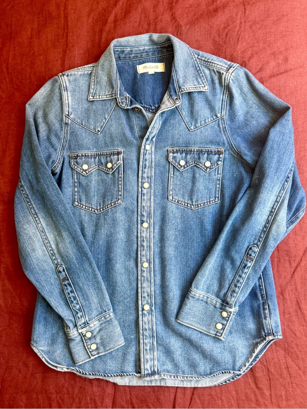 Madewell Classic Light Blue Denim Western Shirt